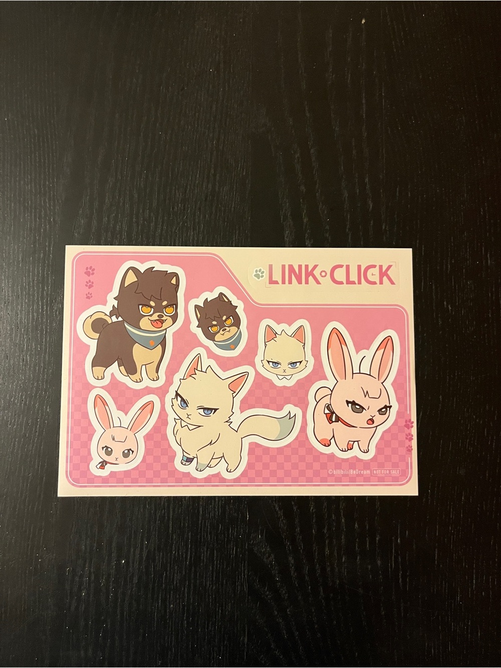 Pink Anime Pet Sticker Sheet